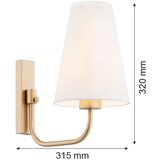 Argon 8312 - Zidna lampa SAFIANO 1xE27/15W/230V zlatna | Eponuda.com