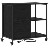  s postajom za punjenje Crni hrast 76 x 41 x 72 cm | shoptok.hr