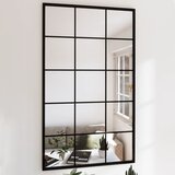 vidaXL Zidna ogledala 4 kom crna 100x60 cm metalna | shoptok.hr