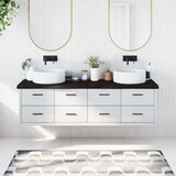  Kupaonska radna ploča tamnosmeđa 180x60x(2-6) cm tretirano drvo | shoptok.hr