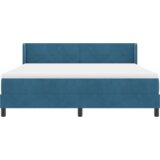Box Spring Postelja z Mattresom Temno Modra 180x200 cm Žamet, (22051453) | Shoptok.si