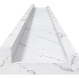  Polica na zidu s policom 2 pcs Bijeli mramor 115 x 9 x 3 cm | shoptok.hr