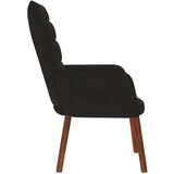 vidaXL Stol za sproščanje črn žamet | Shoptok.si