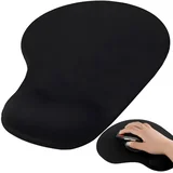 Ergonomska podloga za miš s gelovim naslonom UV - 40857 - Crna
