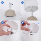 Aigostar Stona lampa 1xE14/40W/230V bež/bela | Eponuda.com