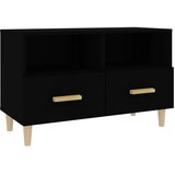 Maison Chic TV omarica - TV enota - Televizijska omarica črna 80x36x50 cm inženirski les, (21700708) Cene