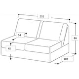 Scandic Svijetlo siva sklopiva/s prostorom za odlaganje sofa 202 cm Dora – | shoptok.hr