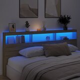 Ormarić za uzglavlje s LED svjetlima boja hrasta 220x17x102 cm | shoptok.hr
