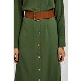 Moodo Midi dress with wide khaki belt | shoptok.hr
