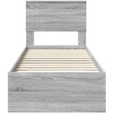  Okvir za krevet Sivi Sonoma i srebrna 75 x 190 cm | shoptok.hr
