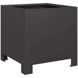 vidaXL Vrtne sadilice 2 kom crne 30x30x30 cm čelične | shoptok.hr
