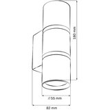  Zidno svetlo BAMBOO 2xGU10/10W/230V crno | Eponuda.com