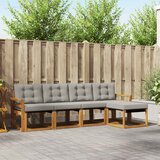  Set vanjskih sofa 5 kom. Prirodna i svijetlo siva Smeđa 253 x 122,5 x 73 cm | shoptok.hr