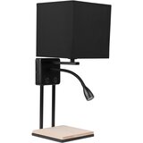  Zidna lampa Theo, Sa prekidačem, 1x40W, E14 + 2W, LED, Crna Cene