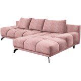 Hom`in KOTNA SEDEŽNA GARNITURA, šenilja starinsko roza | Shoptok.si