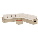  10-dijelni set vrtnih sofa s jastucima bež od poliratana | shoptok.hr