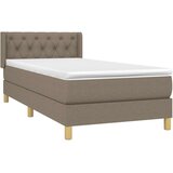  Krevet s oprugama i madracem smeđesivi 80x200 cm od tkanine | shoptok.hr