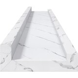  Polica na zidu s policom 2 pcs Bijeli mramor 80 x 9 x 3 cm | shoptok.hr