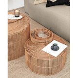 Kave Home Okrogle mizice v kompletu 2 ks iz ratana v naravni barvi ø 66 cm Elmima – | Shoptok.si