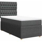  Krevet s oprugama i madracem tamnosivi 90 x 190 cm od tkanine | shoptok.hr