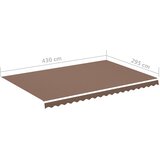  Zamjenska tkanina za tendu smeđa 4,5 x 3 m | Eponuda.com