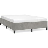 Maison Chic Posteljni okvir - Dvoposteljna postelja - Zakonska postelja brez vzmetnice svetlo siv 140x200 cm žamet-J12541, (21771234) | Shoptok.si