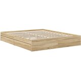  Postelja s shranjevanjem z vzglavjem Sonoma hrast 160 x 200 cm, (5000106652) | Shoptok.si