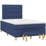  Krevet s oprugama i madracem plavi 120 x 190 cm od tkanine | shoptok.hr