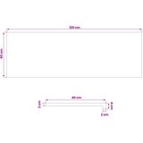  Prozorske klupice 2 kom. Tamno smeđa 120 x 40 x 2 cm | shoptok.hr