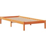  Knjižna postelja brez vzmetnice vošč. rjava 75x190 cm borovina, (21532601) | Shoptok.si