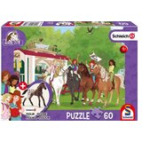Puzzle - Schleich - Klubsko srečanje pred prikolico, 60 delov | Shoptok.si