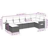  7-dijelni set vrtnih sofa sivi od poliratana | shoptok.hr