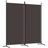 Sobna pregrada s 2 panela smeđa 175 x 180 cm od tkanine | shoptok.hr