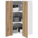 vidaXL Viseča omarica Riga Sonoma hrast in bela 57 x 57 x 100 cm | Shoptok.si