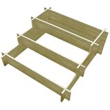  Sadilica s 3 razine 90 x 90 x 35 cm od impregniranog drva u