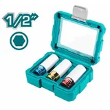 Set gedora 1/2' 17,19,21mm CrMo THMLNS031 TOTAL