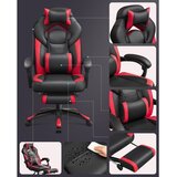 Songmics Direktorski pisarniški stol, ergonomski, črn, rdeč OBG77BR, (21612138) | Shoptok.si