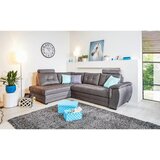 Mömax sedežna garnitura falco, temno siva, ležišče, predal | Shoptok.si