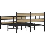  Metalni okvir kreveta bez madraca boja hrasta sonome 140x190 cm | Eponuda.ba