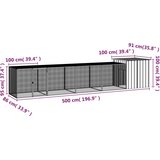  Kavez za kokoši antracit 500x91x100 cm pocinčani čelik | shoptok.hr