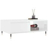 vidaXL Klubska mizica visok sijaj bela 90x60x35 cm inženirski les | Shoptok.si