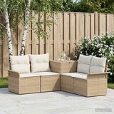  Set sofe 5 kom. Bež i krem bijela Poli Rattan i čelik | shoptok.hr