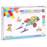  Set magnetskih građevnih kocki – kuća i automobil, 48 dijelova | shoptok.hr