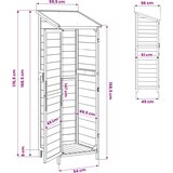  Vrtna Šupa Prirodna 59,5 x 56 x 176,5 cm Konstruirano drvo | shoptok.hr