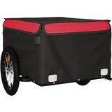Prikolica za bicikl crno-crvena 45 kg željezna | shoptok.hr