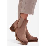 Boto Women's ankle boots with heel lined beige Zelia | Shoptok.si