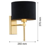  Argon 8050 - Zidna lampa ABBANO 1xE27/15W/230V mesing/crna | Eponuda.com
