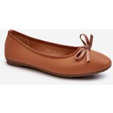 Boto Ballerinas Eco Leather With Bow Camel Sandal | shoptok.hr
