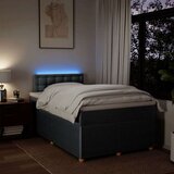vidaXL Box spring postelja z vzmetnico temno siva 120x190 cm blago | Shoptok.si