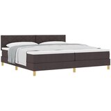 vidaXL krevet s kutijom s madracem tamnosmeđi 200x200 cm tkanina Cijene